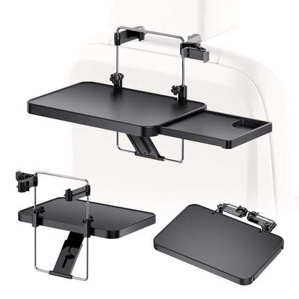 车载小桌板后排汽车餐桌折叠电脑桌饭桌学习桌办公桌笔记本支架