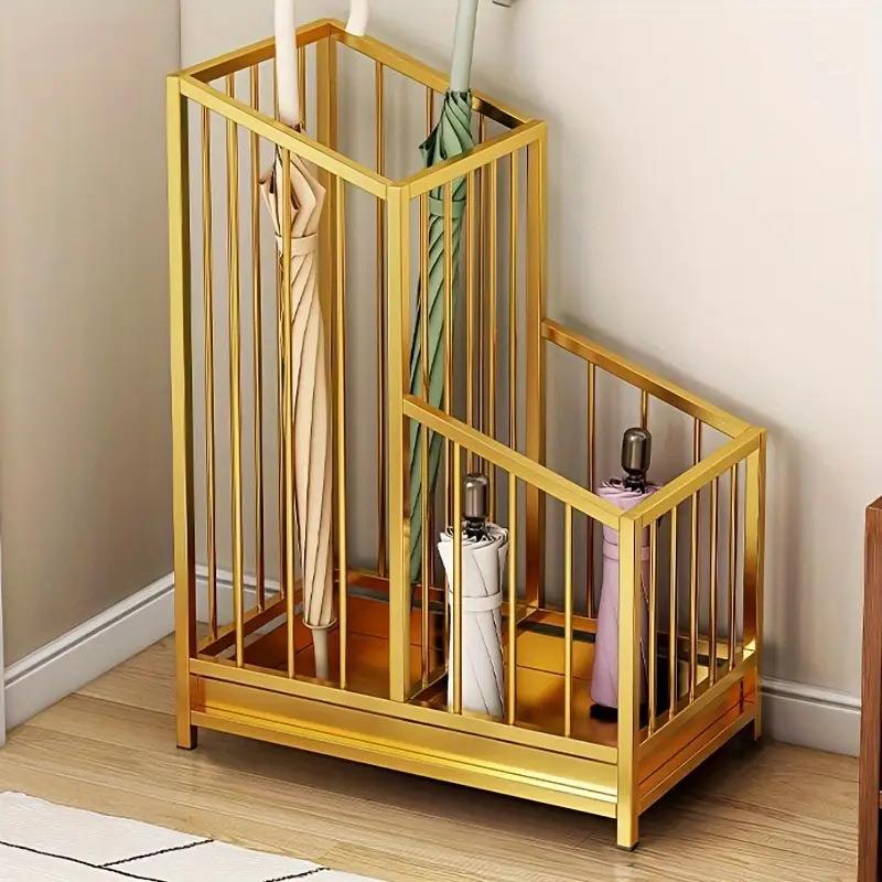 【跨境贴标Temu】方格雨伞架收纳架子家用酒店大堂商用雨伞桶