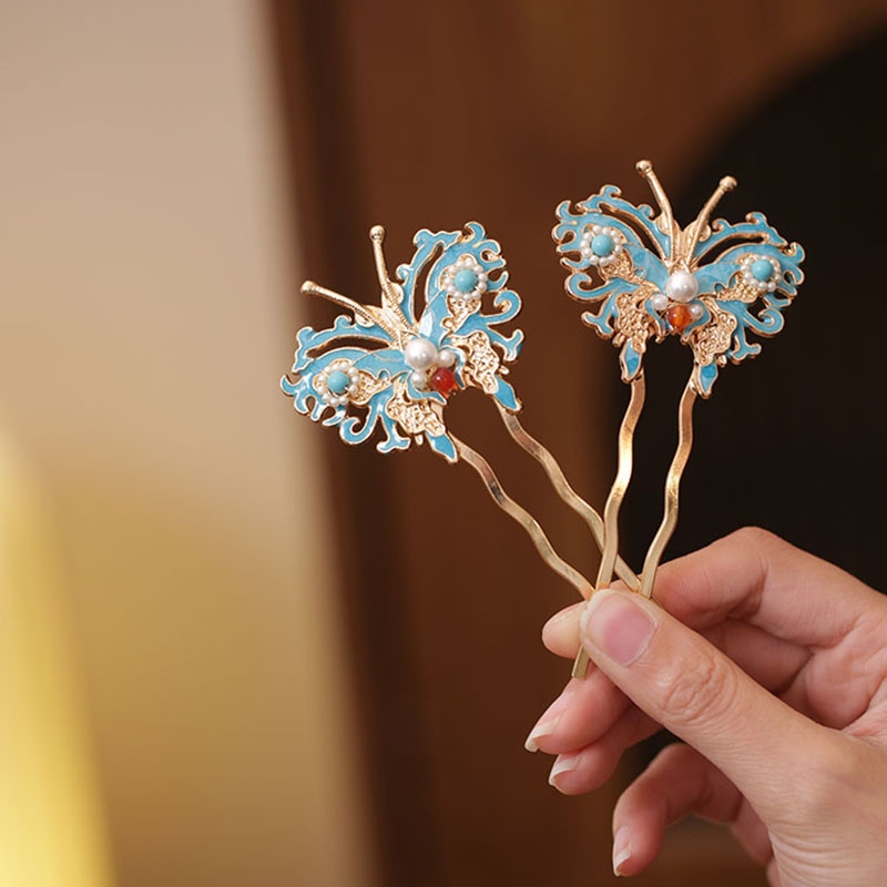 国风u型发簪汉服女童汉服簪子