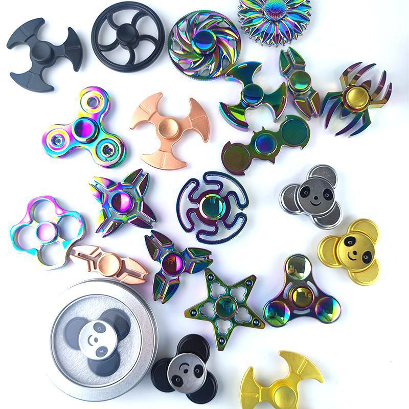 金属玩具炫彩蜘蛛成人指尖陀螺