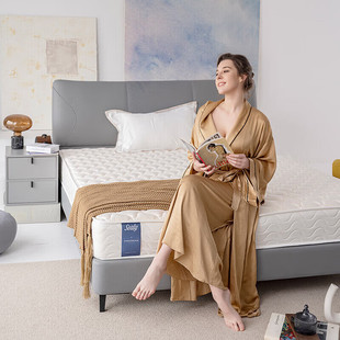 星梦 2米23cm Sealy丝涟乳胶床垫 偏硬护脊美姿弹簧整网床垫1.8米