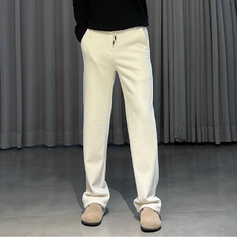 2025秋冬季慵懒老钱风白色阔腿直筒运动休闲裤男士宽松轻奢长裤子,男装,休闲裤,淘宝优惠券,粉丝福利购,淘宝优惠卷