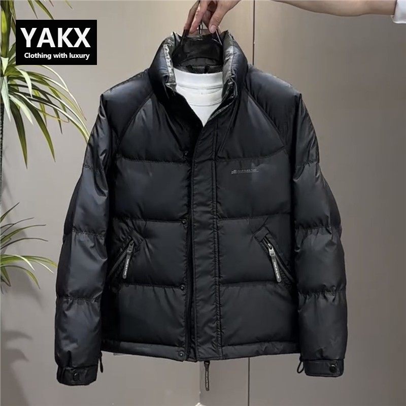 高端立领男士羽绒服2025冬季新款爆款修身加厚保暖白鸭绒外套男款,男装,羽绒服,淘宝优惠券,粉丝福利购,淘宝优惠卷