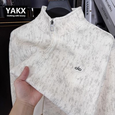 男士半拉链高领卫衣加绒加厚秋冬季2025新款立领打底衫上衣服男款