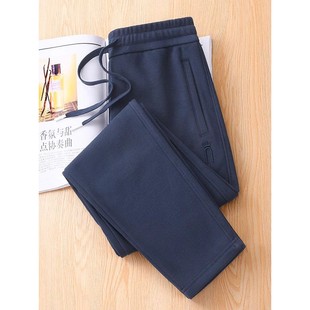 高端纯色卫裤男春秋季运动裤2025新款直筒宽松高端商务男士休闲裤