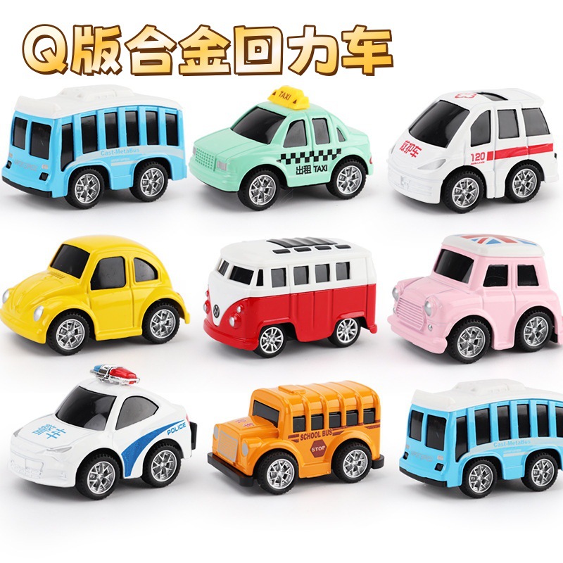 新款儿童合金车卡通模型惯性回力