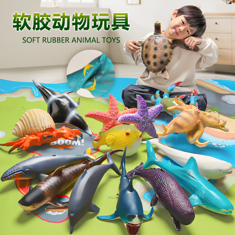 新款海豚海洋动物大号鲨鱼玩具