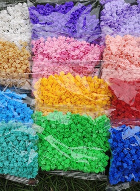 0.8cm散装串联小颗粒DIY积木儿童解压益智玩具3d解压玩具高难度