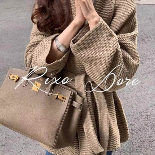RIXO DORE法式系带收腰毛衣针织开 衫高级感秋冬小香风显瘦外套女