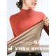 Rouje Dsyle蚕丝羊绒双面德绒半高领打底衫 女加绒加厚保暖上衣秋