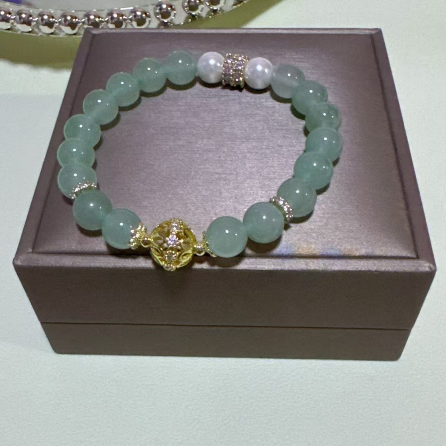 绿东陵石高级手链小众生日礼物