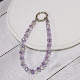 防丢挂绳装 紫色水晶珠饰手机挂链手腕式 饰链条幻彩 紫霞星子