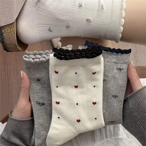 【限购一单】7A级纯棉女士中筒袜