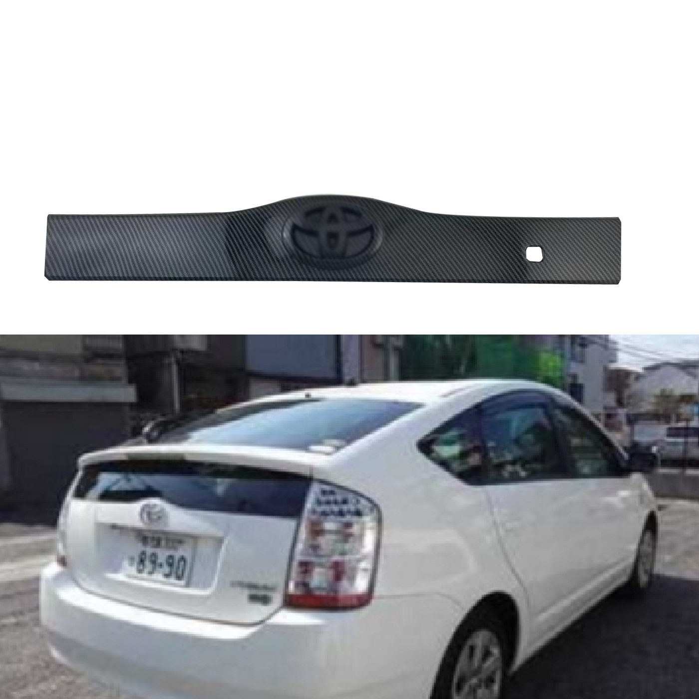 适用于丰田06-09款普锐斯碳纤后饰条 PRIUS 20尾门饰条汽车装饰件