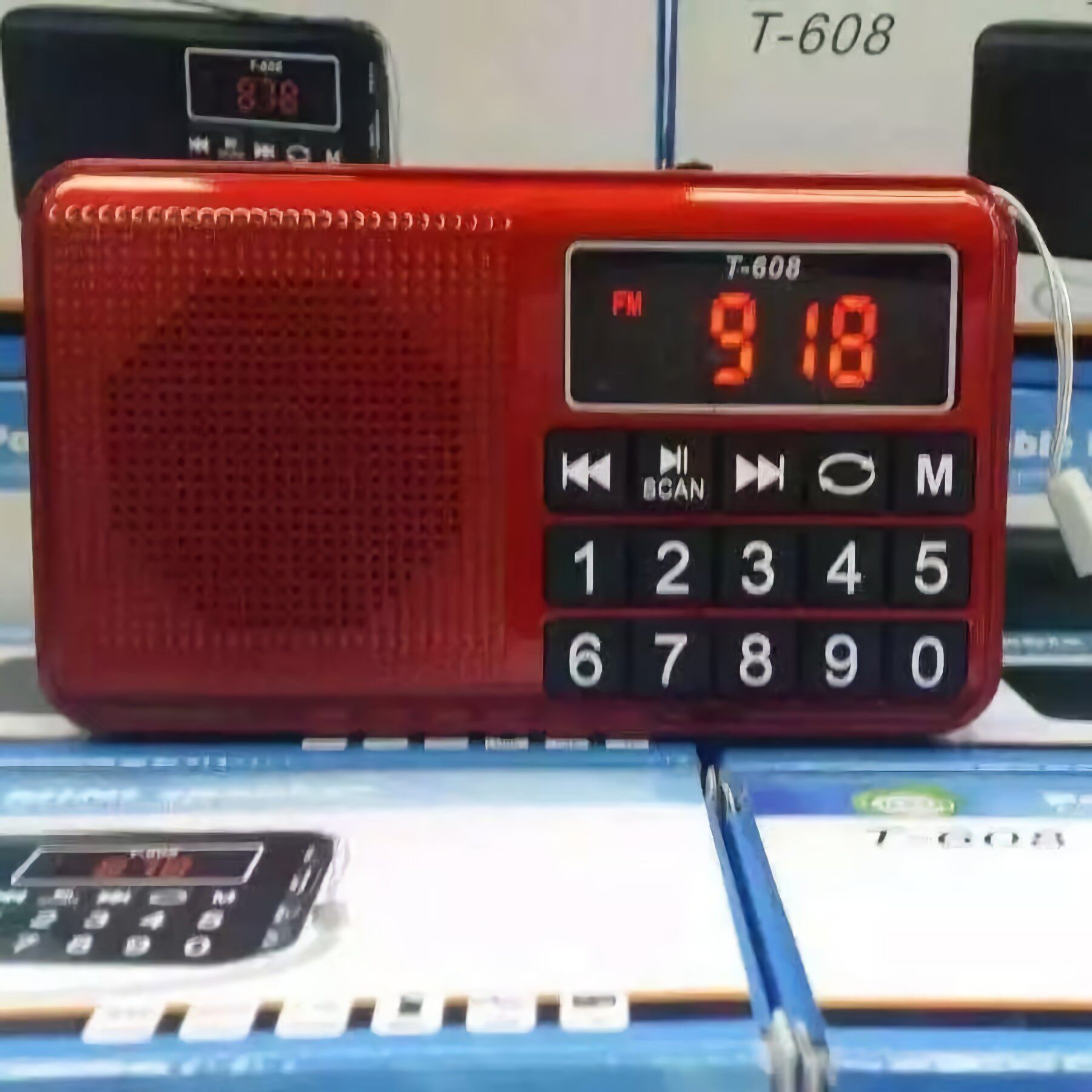 新款T-608收音机数字点播多功能校园广播FM收音插卡音响MP3播放器