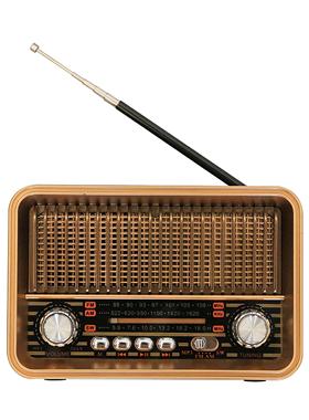 复古收音机 FM/AM/SW多波段多功能蓝牙插卡MP3带手电高档播放器