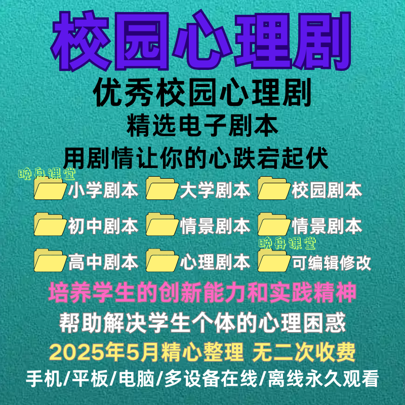校园心理剧剧本大全可编辑修改小学初高中大学心理情景剧全套文档