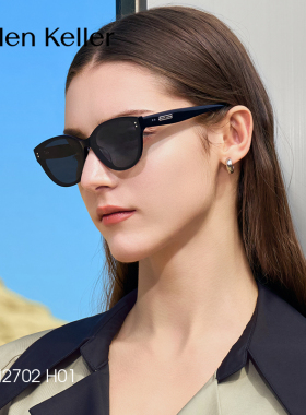 海伦凯勒2025年新品太阳镜女潮流窄框猫眼墨镜防紫外线男H2702