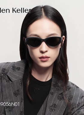 海伦凯勒近视眼镜女款猫眼墨镜女修颜窄框防紫外线太阳镜男H9056