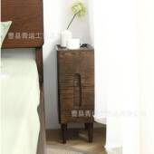 实木头桌床头超床薄窄实木现柜代桌带抽屉侧桌耐用款 小型床头床头