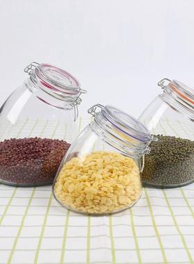 带盖保鲜收密封玻璃储制物罐杂粮泡纳瓶腌菜创意罐头RML瓶蜂蜜罐
