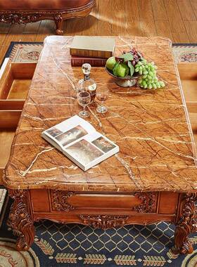 欧式大理石茶几电视合全实木客厅配柜沙发套桌茶桌77377组子1.5米