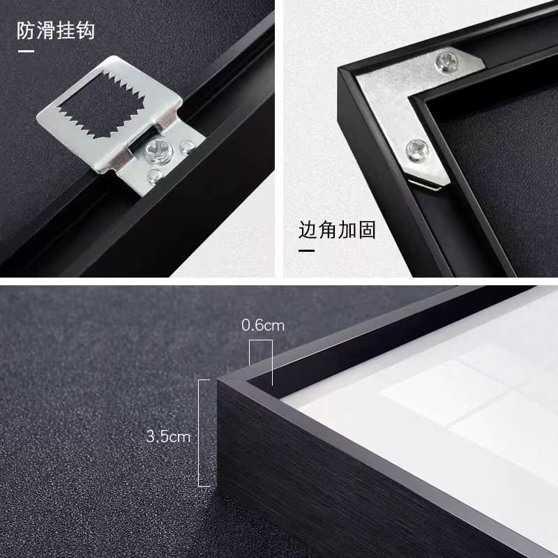 黑白线条建筑客厅装饰画现代简约餐厅轻奢壁画工业风抽象组合墙画图片