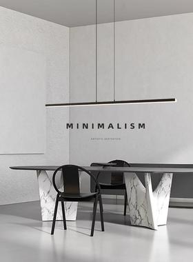 降9U意式极简升餐厅吊灯现ZGP代简约一字长设条led计台吧台岛餐桌