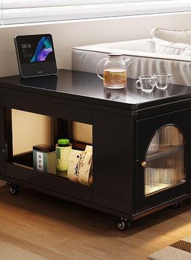 RLR实移木可折叠桌动式茶几小户型客厅家用茶沙发边柜士小推车巴