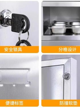 不锈钢食碗厅柜员工带锁盒食堂BZ-WG餐餐具堂餐盘柜多门饭储物柜