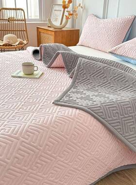 水洗棉床单盖件双面可用夹棉床单件儿童榻榻米加厚防床滑双人KJZ