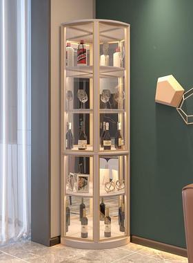 酒柜代简约转现柜SNV轻奢客功厅多能三角柜角小户型角