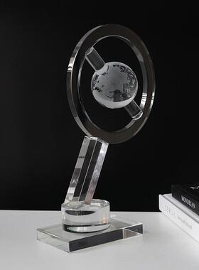 现简约几代何水晶交叉艺术摆玄关客家厅电视柜件MKZ样板房居软装