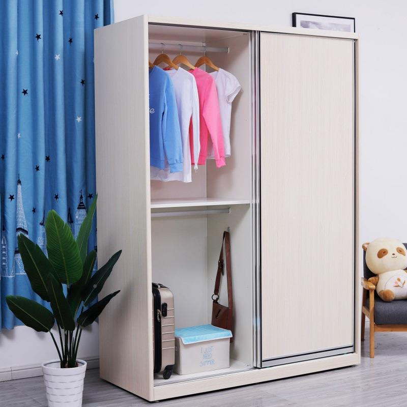 4SK/Td4m工厂衣柜家用收铁皮现代简约钢制组合三门滑门拉储门卧室