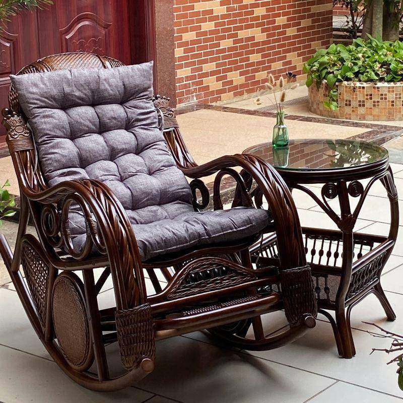 藤木老人躺椅逍遥懒客椅厅阳台休闲80440369藤椅椅子成人摇摇摇椅