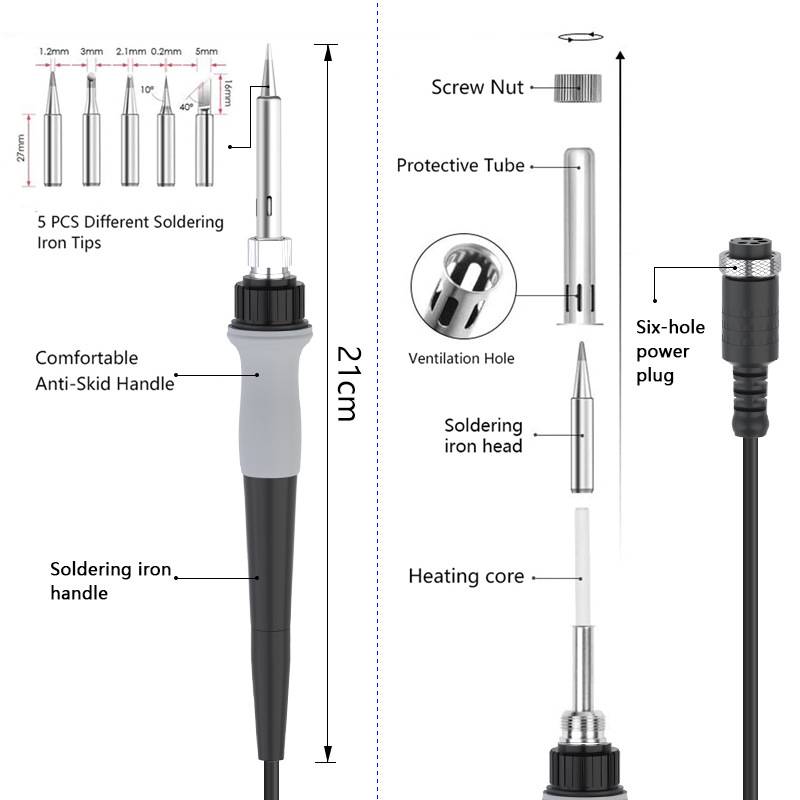 HANDSKIT938 电烙铁可调恒温大功率防静电手机维修焊接电烙铁焊台