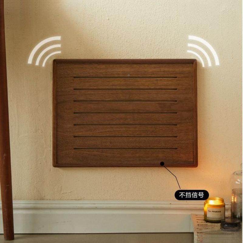 遮挡电表装饰网画胡桃木弱电箱盖板多媒rAN4pi2N体画实木电闸配电