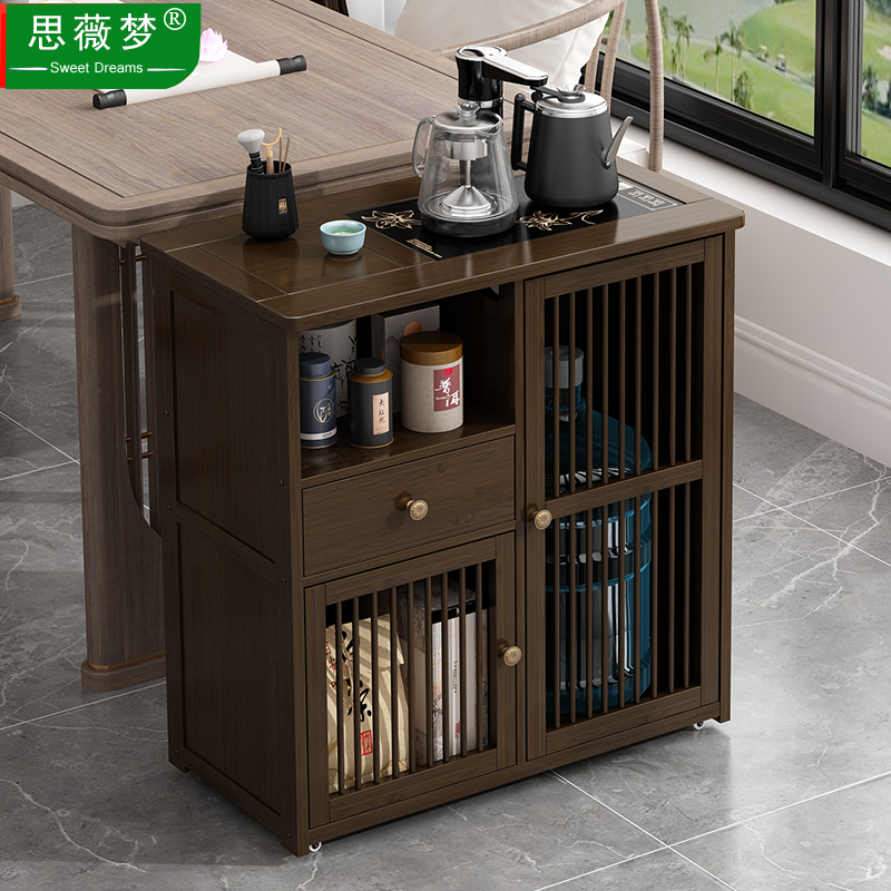 移动小茶桌茶台家用阳台非t实木茶车茶边几套装烧水壶一体泡茶水
