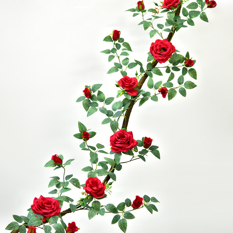 仿真玫瑰假花藤暖气水管装饰遮挡吊顶空调L管道装饰花藤条塑料藤,鲜花速递/花卉仿真/绿植园艺,仿真花,淘宝优惠券,粉丝福利购,淘宝优惠卷