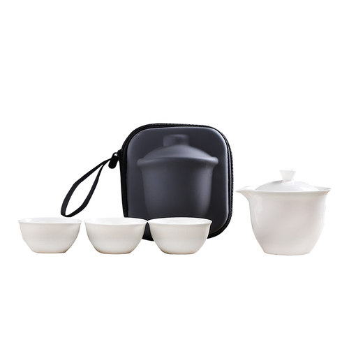 便携式旅行茶具小套装随身户外露营快客杯一N壶三杯泡茶壶喝茶装