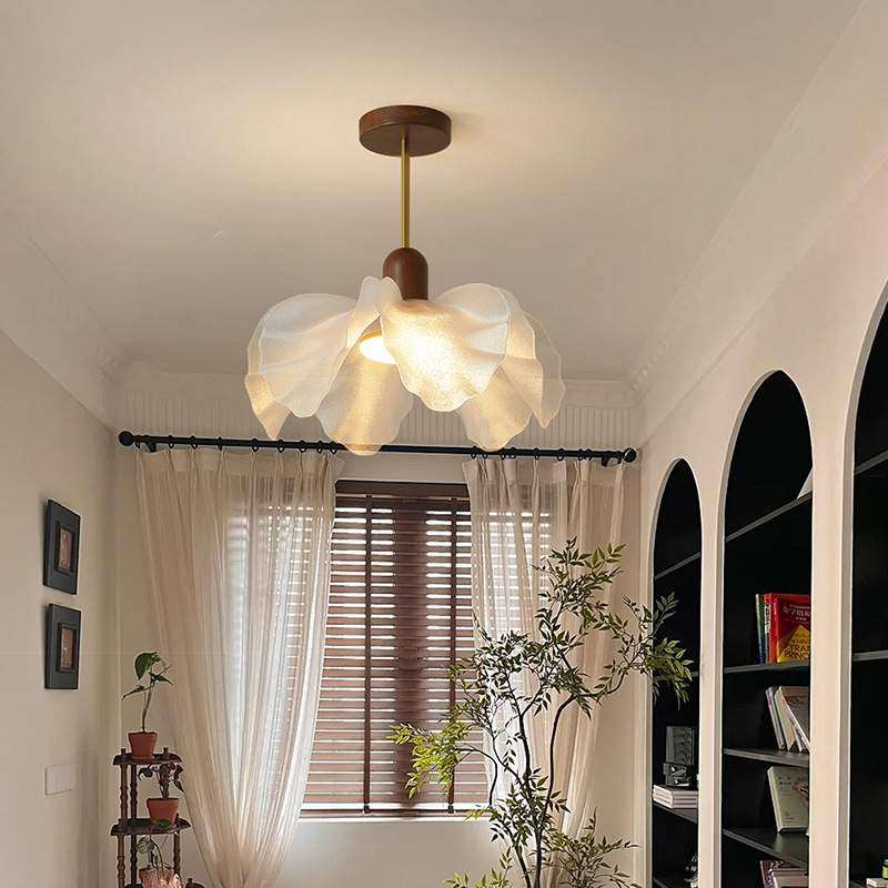 法式中古风花朵吊灯复古设计高级感客厅餐厅书房卧室花瓣房间灯,纺织面料/辅料/配套,纺织机械配件,淘宝优惠券,粉丝福利购,淘宝优惠卷