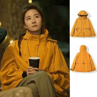 玫瑰 外套戶外夾克登山服 春秋三合一沖鋒衣女工裝 故事劉亦菲同款