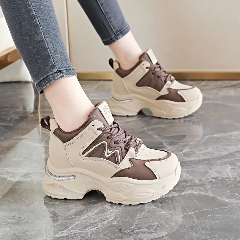 走感觉增高女鞋加绒厚底内增高