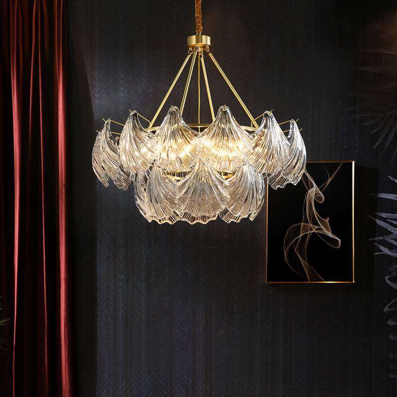 全铜现代轻奢客厅吊灯简约大气餐厅贝壳水晶灯高档卧室酒店灯具,纺织面料/辅料/配套,纺织机械配件,淘宝优惠券,粉丝福利购,淘宝优惠卷