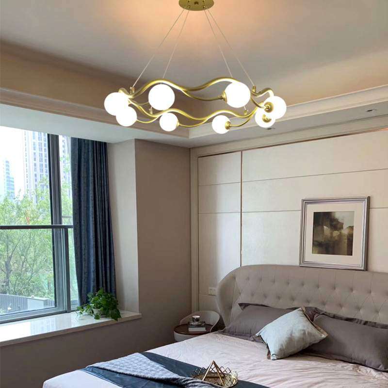 现代简约环形吊灯北欧创意个性网红魔豆泡泡灯客厅灯卧室指环吊灯,纺织面料/辅料/配套,纺织机械配件,淘宝优惠券,粉丝福利购,淘宝优惠卷