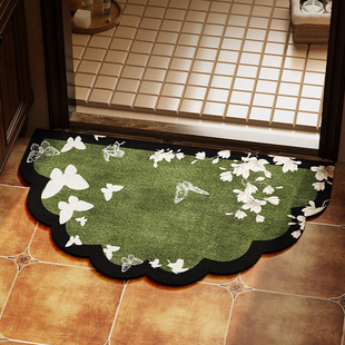 美式蝴蝶硅藻泥速干地垫浴室卫生间门口吸水防滑脚垫子洗手间地毯