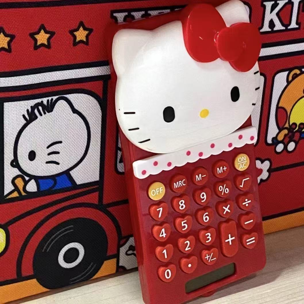 kitty猫卡通推盖式计算器