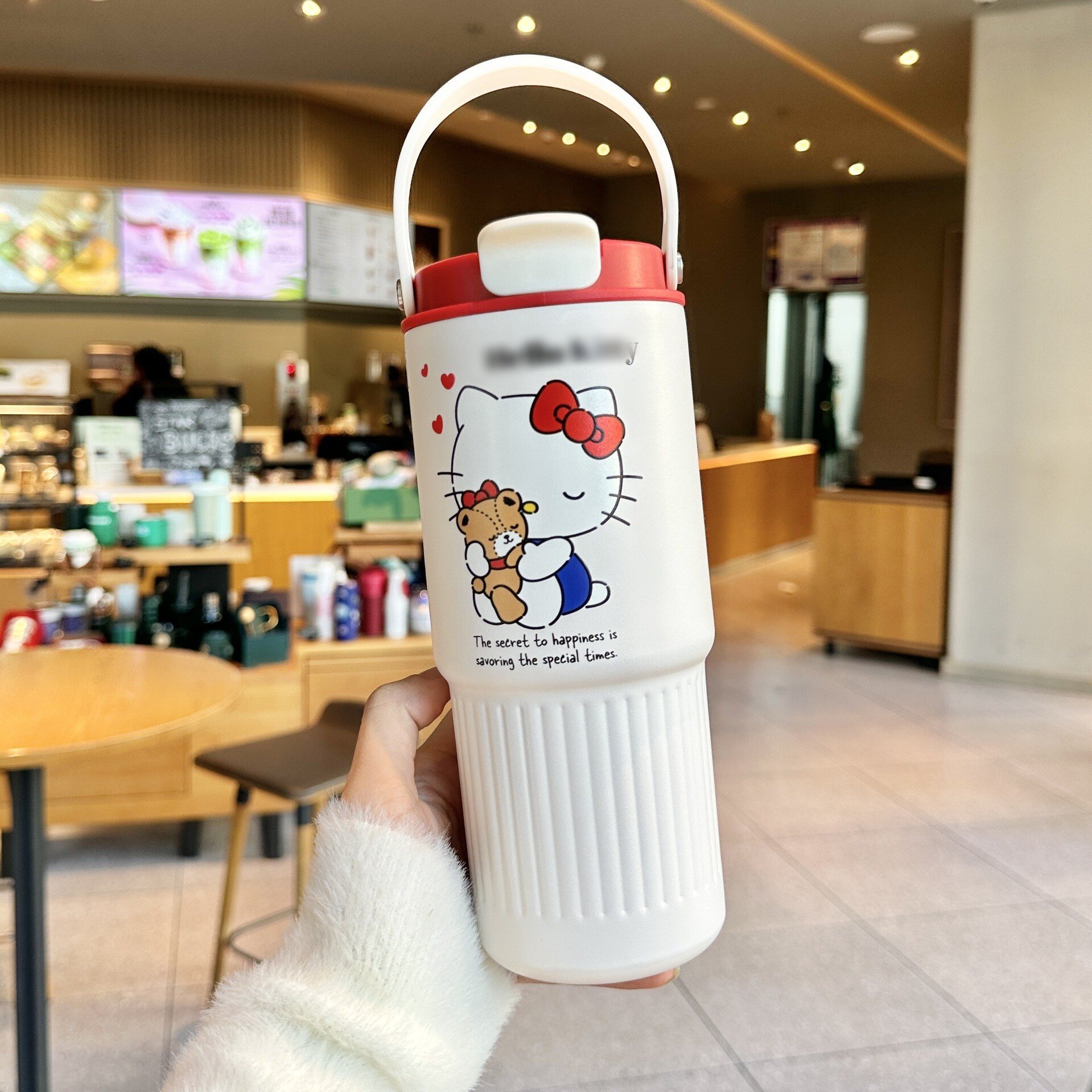kitty猫儿童双饮手提保温杯