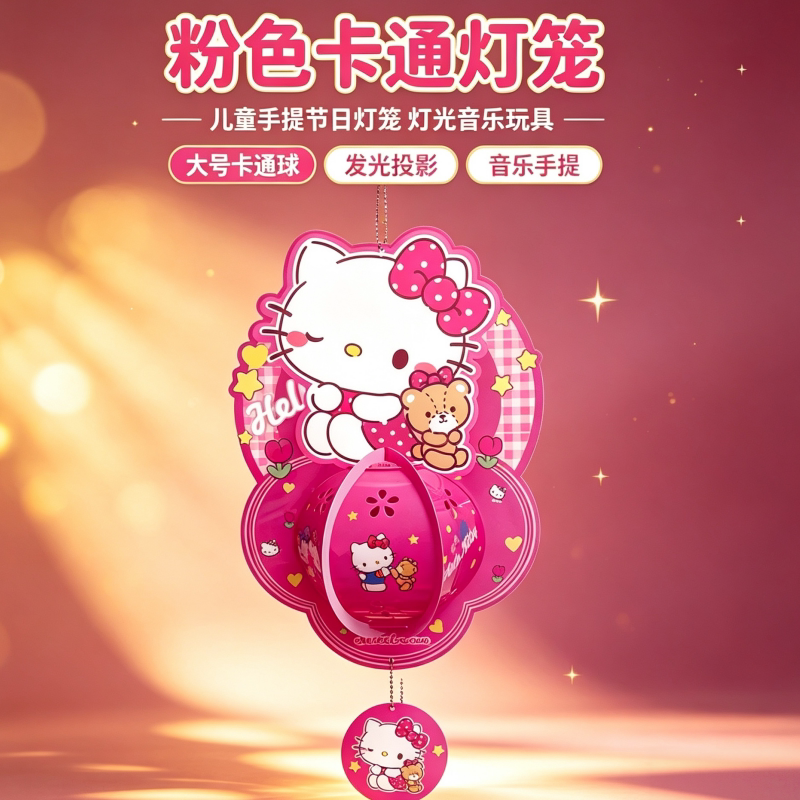 哈喽kt儿童中秋节手提灯笼