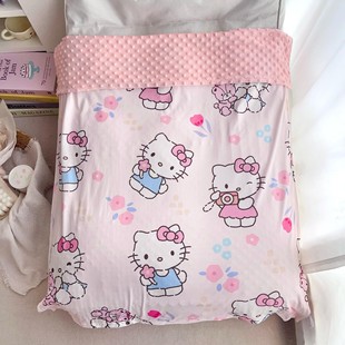 kt猫豆豆毯夏季凯kitty空调被幼儿盖毯安抚毯子幼儿园被子卡通被